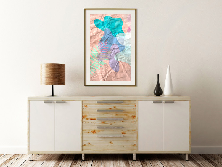 Wall Poster Pastel Shapes - abstract patterns on crumpled paper 122289 additionalImage 21