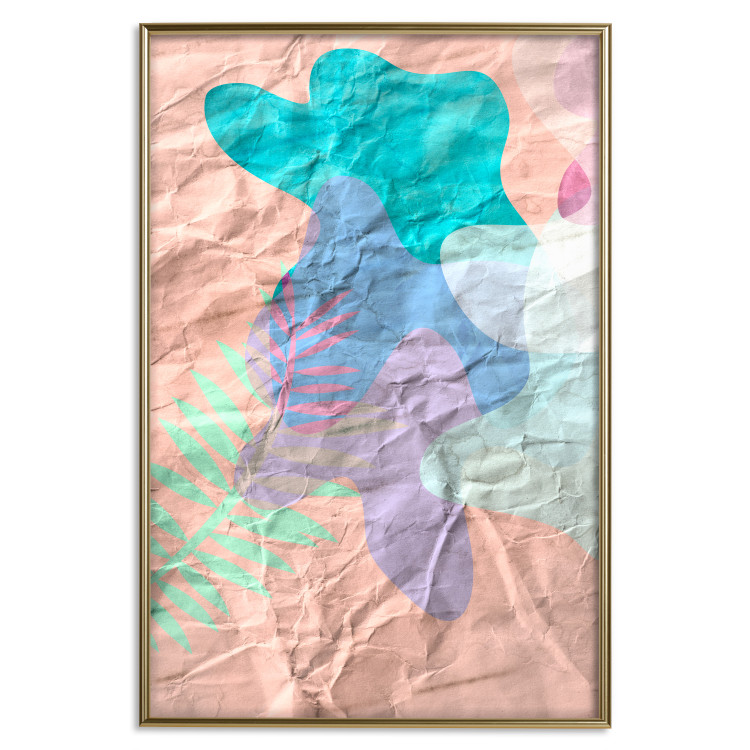 Wall Poster Pastel Shapes - abstract patterns on crumpled paper 122289 additionalImage 20