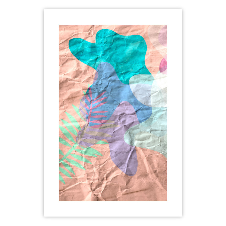 Wall Poster Pastel Shapes - abstract patterns on crumpled paper 122289 additionalImage 25