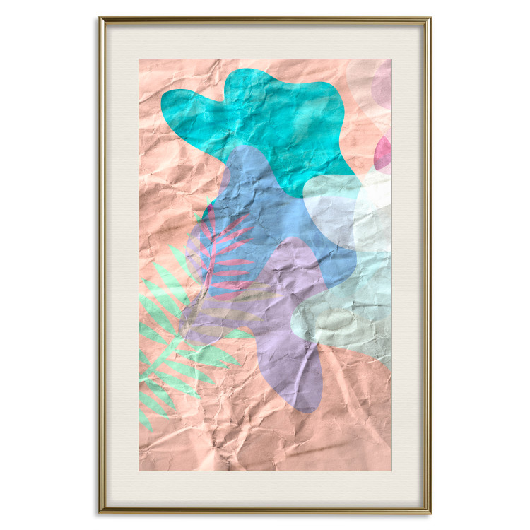 Wall Poster Pastel Shapes - abstract patterns on crumpled paper 122289 additionalImage 19