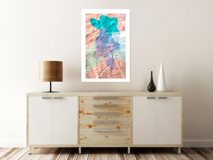 Wall Poster Pastel Shapes - abstract patterns on crumpled paper 122289 additionalImage 4