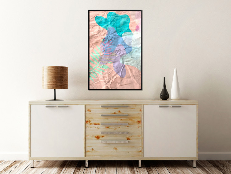 Wall Poster Pastel Shapes - abstract patterns on crumpled paper 122289 additionalImage 5