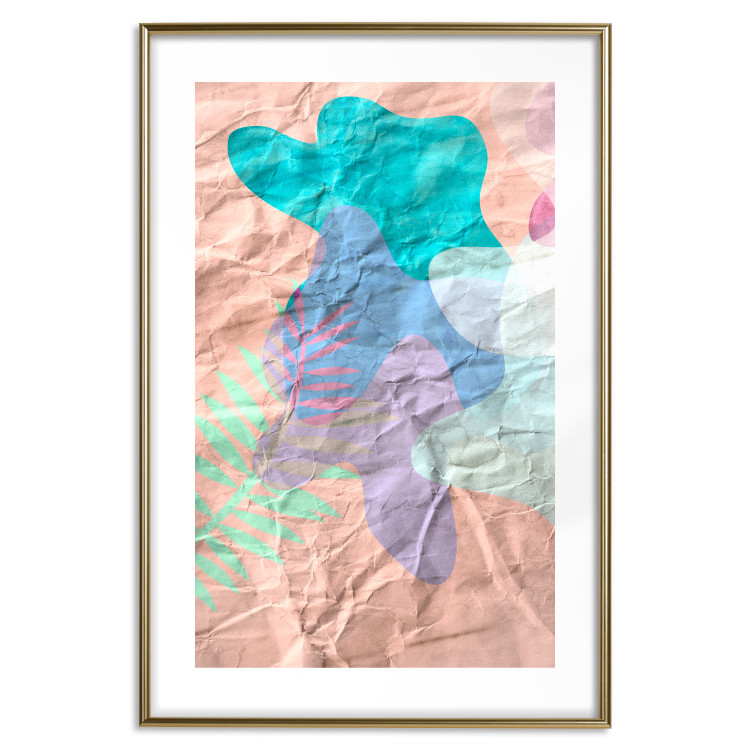 Wall Poster Pastel Shapes - abstract patterns on crumpled paper 122289 additionalImage 16
