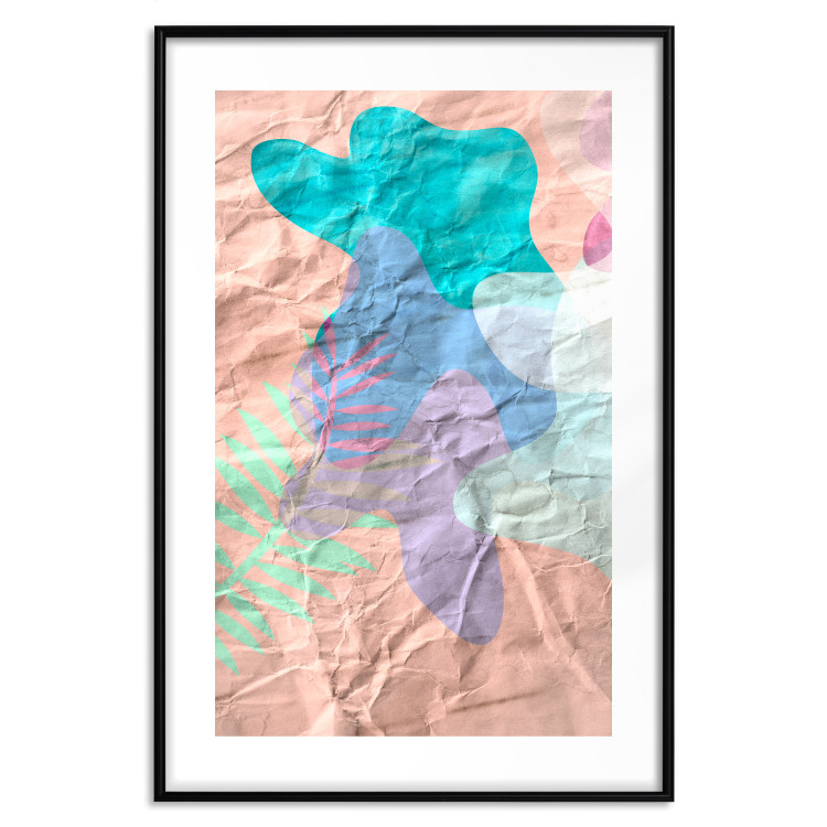 Wall Poster Pastel Shapes - abstract patterns on crumpled paper 122289 additionalImage 17