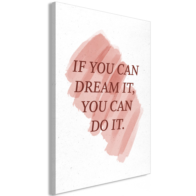 Canvas Make your dreams come true - pastel inscription in English 122889 additionalImage 2