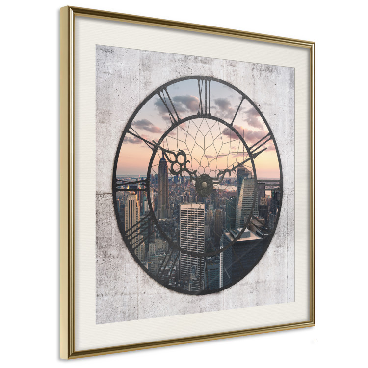 Poster Time Space - Square - view from window overlooking architectural landscape 123489 additionalImage 2