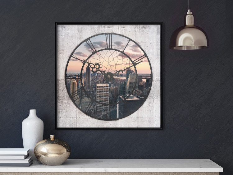 Poster Time Space - Square - view from window overlooking architectural landscape 123489 additionalImage 3