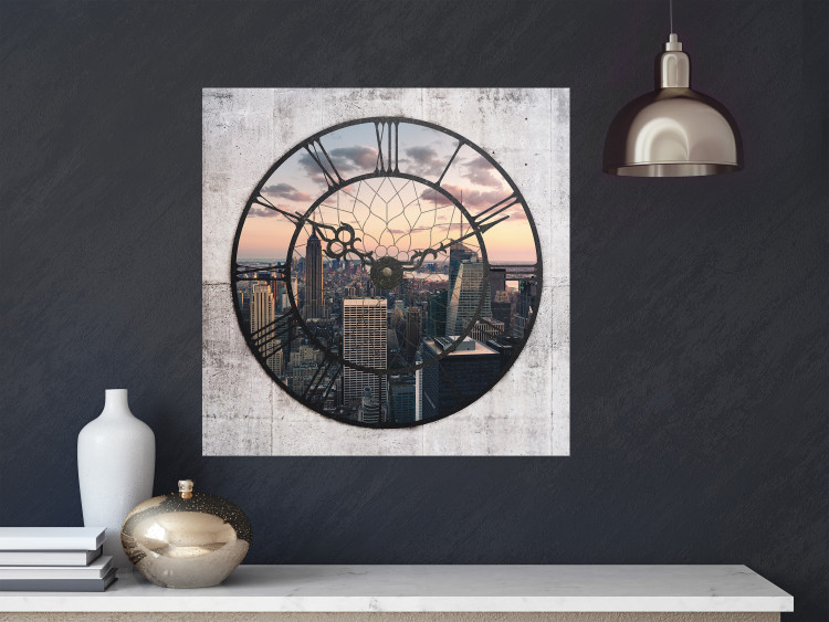 Poster Time Space - Square - view from window overlooking architectural landscape 123489 additionalImage 17