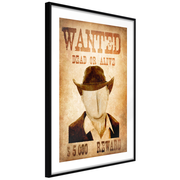 Poster Wanted - captions and faceless human figure on brown paper 123589 additionalImage 11