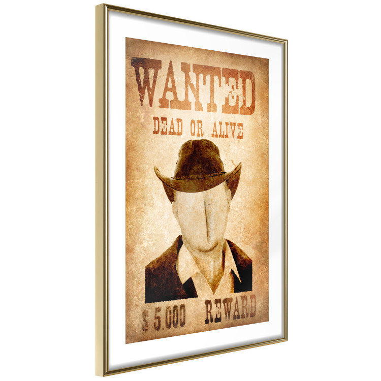 Poster Wanted - captions and faceless human figure on brown paper 123589 additionalImage 6