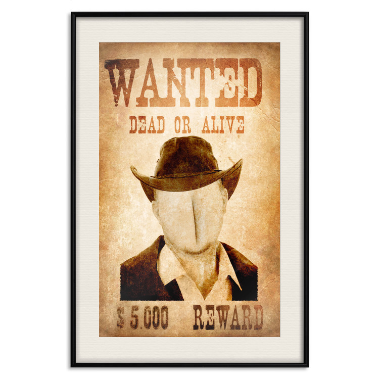 Poster Wanted - captions and faceless human figure on brown paper 123589 additionalImage 18