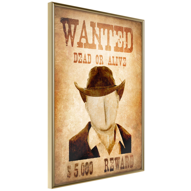 Poster Wanted - captions and faceless human figure on brown paper 123589 additionalImage 14