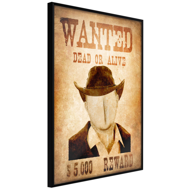 Poster Wanted - captions and faceless human figure on brown paper 123589 additionalImage 10
