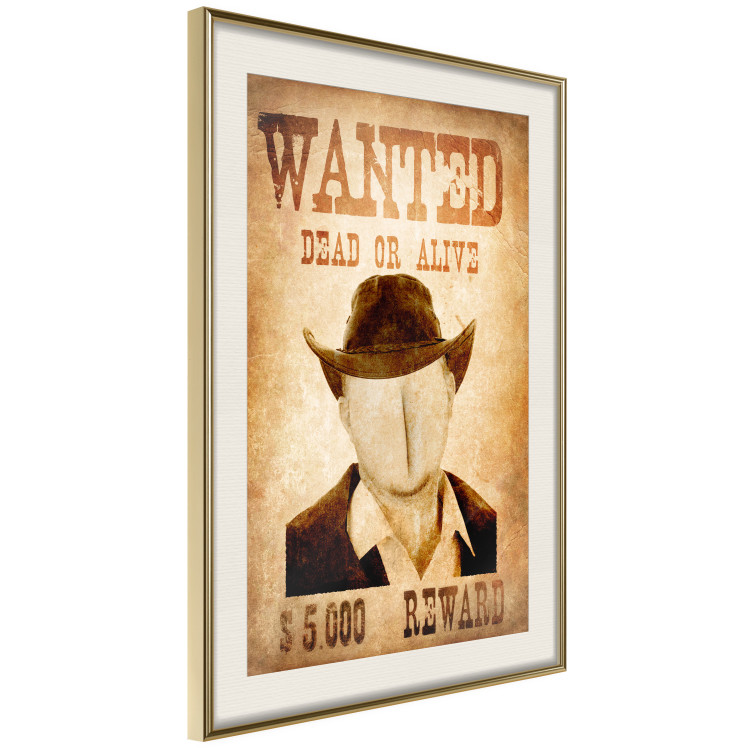 Poster Wanted - captions and faceless human figure on brown paper 123589 additionalImage 2