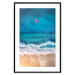 Poster Sea Bathing - woman on float in sand and blue sea background 123989 additionalThumb 15