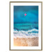 Poster Sea Bathing - woman on float in sand and blue sea background 123989 additionalThumb 16