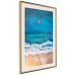 Poster Sea Bathing - woman on float in sand and blue sea background 123989 additionalThumb 2