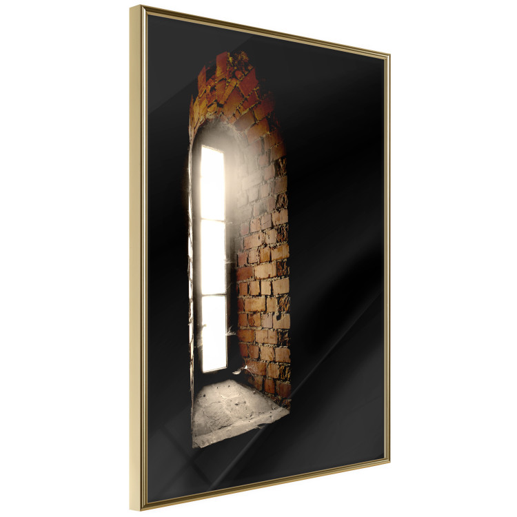 Wall Poster Light in the Wall - architecture of ancient small brick window 124389 additionalImage 3