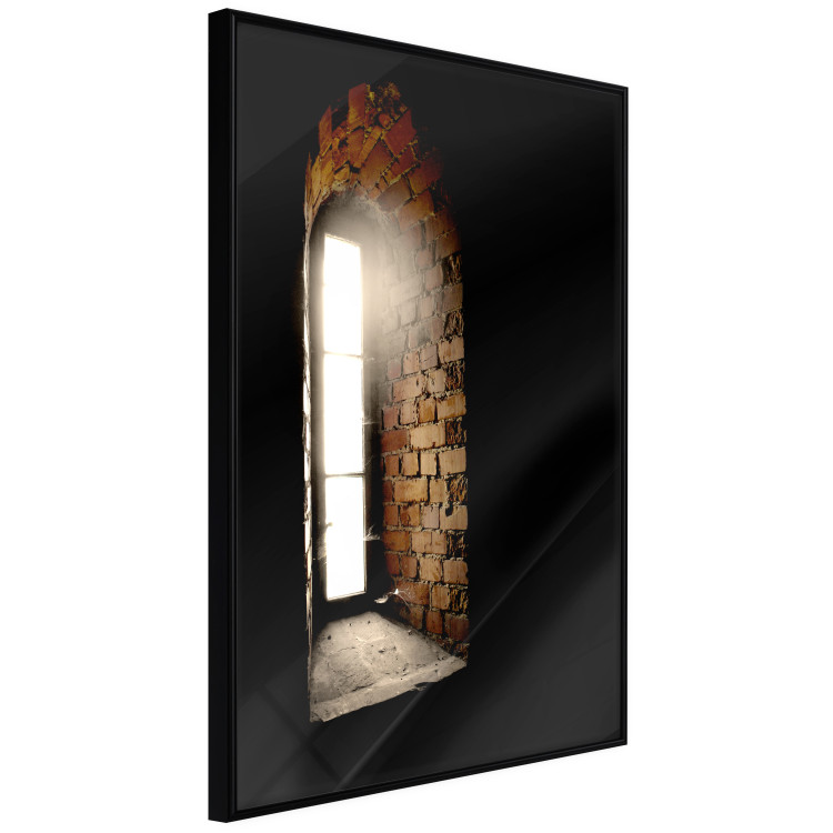 Wall Poster Light in the Wall - architecture of ancient small brick window 124389 additionalImage 2
