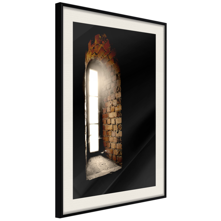 Wall Poster Light in the Wall - architecture of ancient small brick window 124389 additionalImage 13