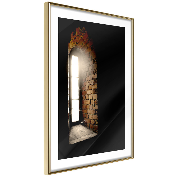 Wall Poster Light in the Wall - architecture of ancient small brick window 124389 additionalImage 11