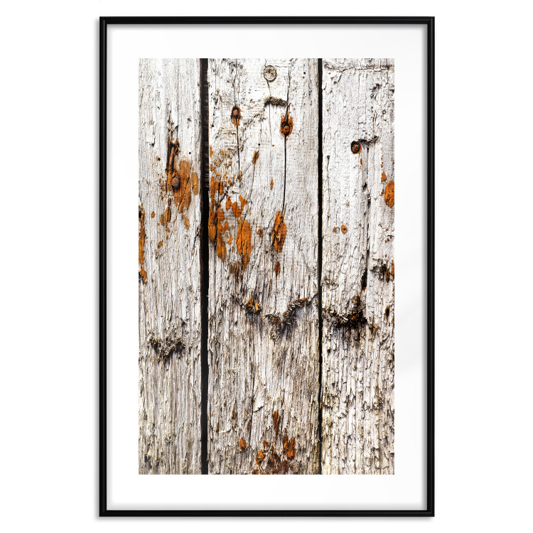 Poster Timeless Tale - texture of wooden planks with brown dust 124489 additionalImage 17