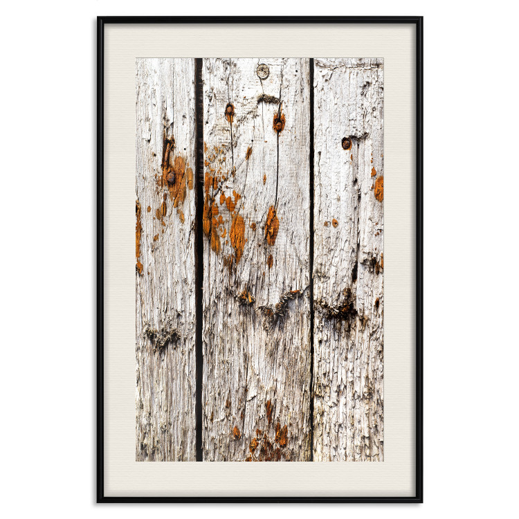 Poster Timeless Tale - texture of wooden planks with brown dust 124489 additionalImage 18