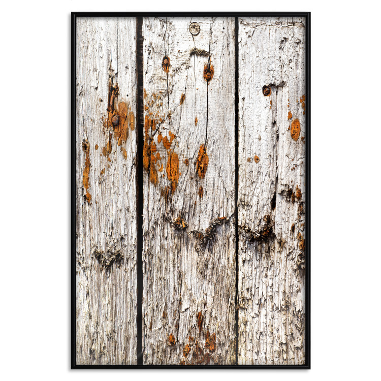 Poster Timeless Tale - texture of wooden planks with brown dust 124489 additionalImage 18