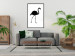 Poster Black Flamingo - figure of a black bird on a contrasting white background 125089 additionalThumb 3