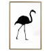 Poster Black Flamingo - figure of a black bird on a contrasting white background 125089 additionalThumb 16