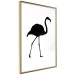 Poster Black Flamingo - figure of a black bird on a contrasting white background 125089 additionalThumb 12
