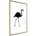 Poster Black Flamingo - figure of a black bird on a contrasting white background 125089 additionalThumb 6