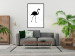 Poster Black Flamingo - figure of a black bird on a contrasting white background 125089 additionalThumb 4