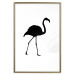 Poster Black Flamingo - figure of a black bird on a contrasting white background 125089 additionalThumb 14