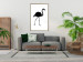 Poster Black Flamingo - figure of a black bird on a contrasting white background 125089 additionalThumb 5