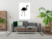 Poster Black Flamingo - figure of a black bird on a contrasting white background 125089 additionalThumb 17