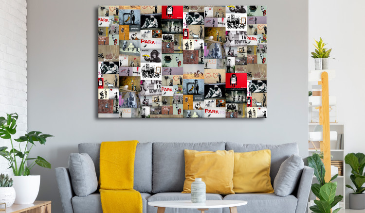 Large canvas print Art of Collage: Banksy [Large Format] 125689 additionalImage 6