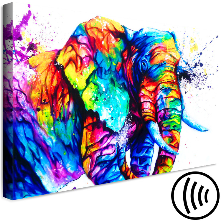 Canvas Print Friendly Elephant (1 Part) Wide 127089 additionalImage 6