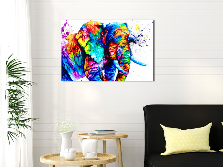 Canvas Print Friendly Elephant (1 Part) Wide 127089 additionalImage 3