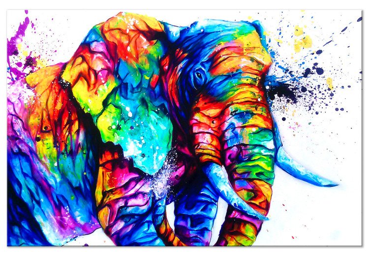 Canvas Print Friendly Elephant (1 Part) Wide 127089