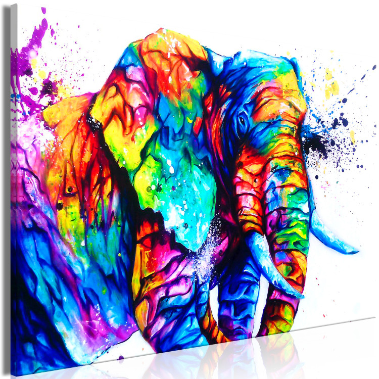 Canvas Print Friendly Elephant (1 Part) Wide 127089 additionalImage 2