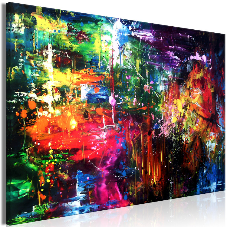 Canvas New Year's Madness (1-part) wide - colorful abstraction 127289 additionalImage 2
