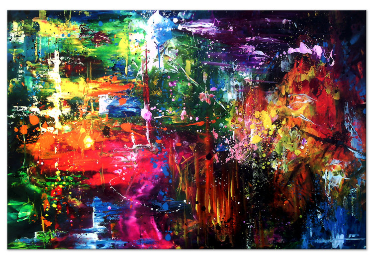 Canvas New Year's Madness (1-part) wide - colorful abstraction 127289