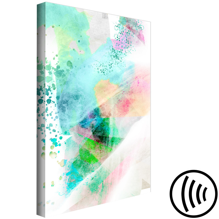 Canvas Watercolor Mosaic (1-part) vertical - cheerful colorful abstraction 127489 additionalImage 6