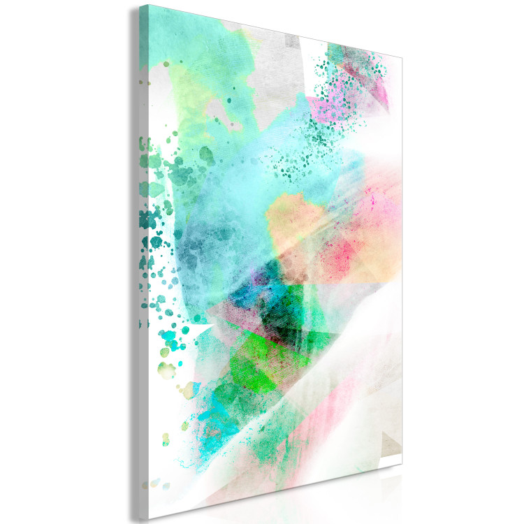 Canvas Watercolor Mosaic (1-part) vertical - cheerful colorful abstraction 127489 additionalImage 2