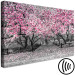 Canvas Print Magnolia Park (1-part) wide - pink flowers in a gray setting 128789 additionalThumb 6