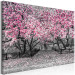 Canvas Print Magnolia Park (1-part) wide - pink flowers in a gray setting 128789 additionalThumb 2