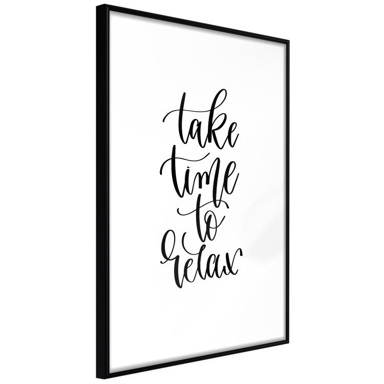 Wall Poster Take Time to Relax - black English text on white background 129589 additionalImage 8