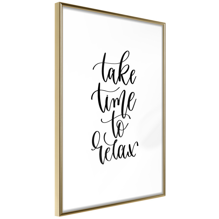 Wall Poster Take Time to Relax - black English text on white background 129589 additionalImage 7