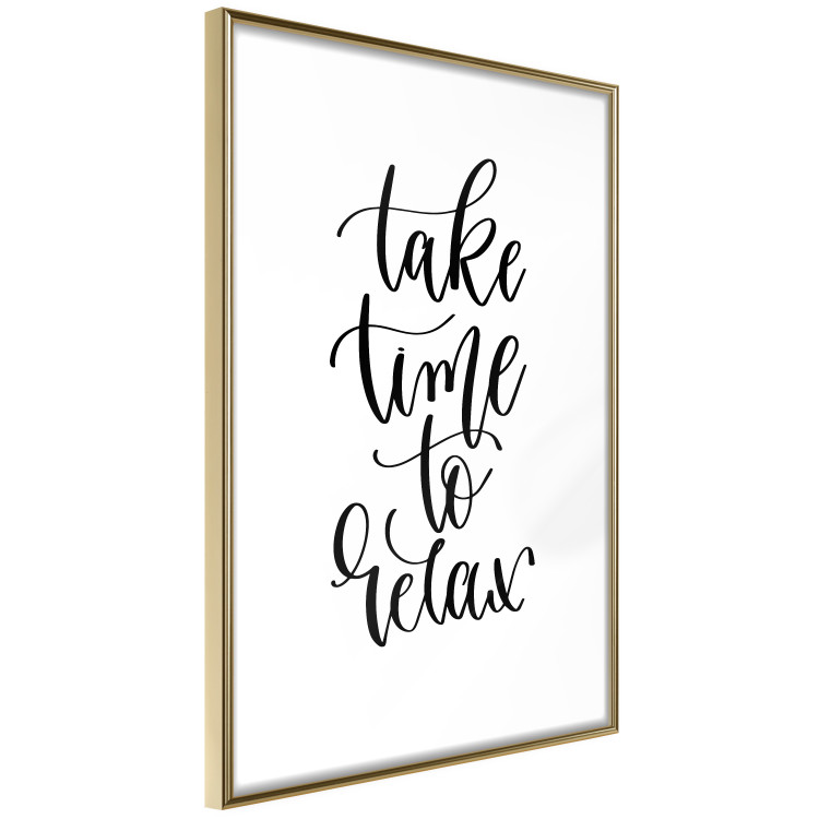 Wall Poster Take Time to Relax - black English text on white background 129589 additionalImage 12